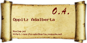 Oppitz Adalberta névjegykártya